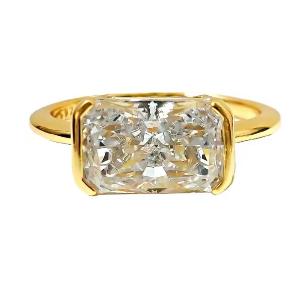 14k 3ct Radiant Cut Ring - Picture 5 of 16